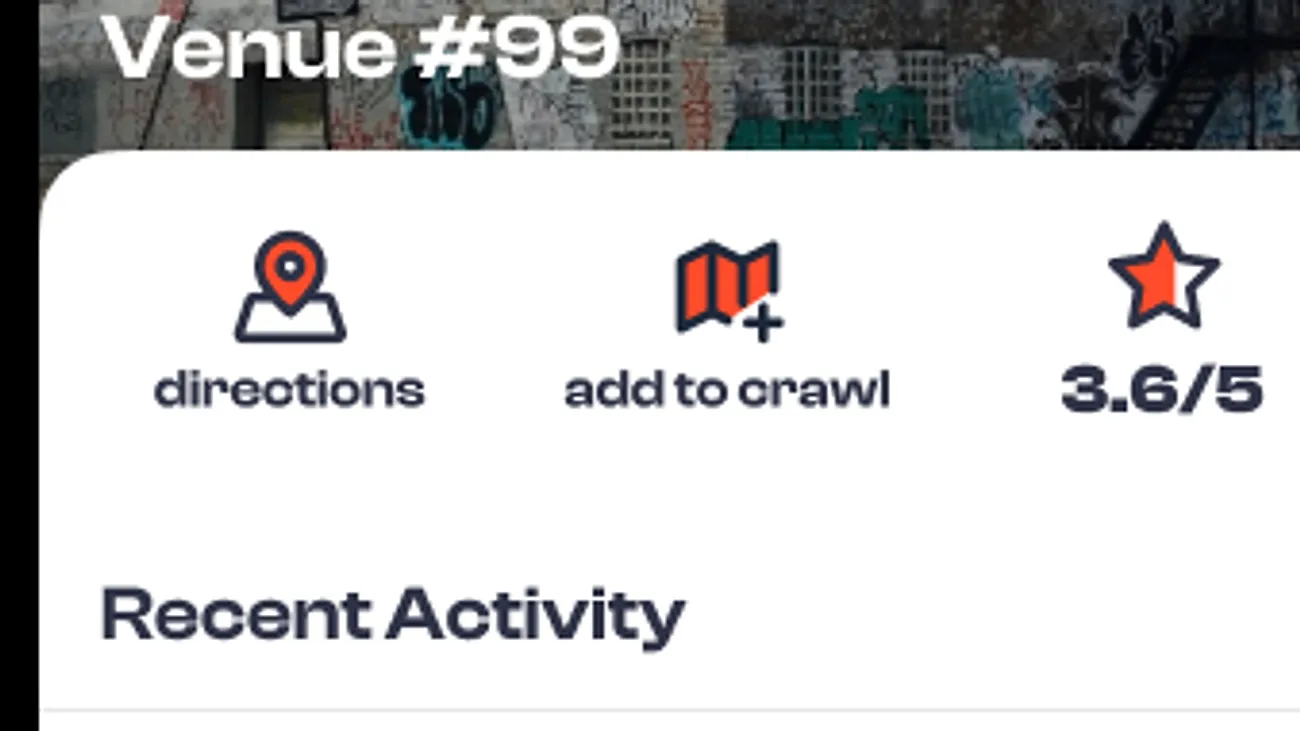 Ultimate Pub Crawl · their app project screen